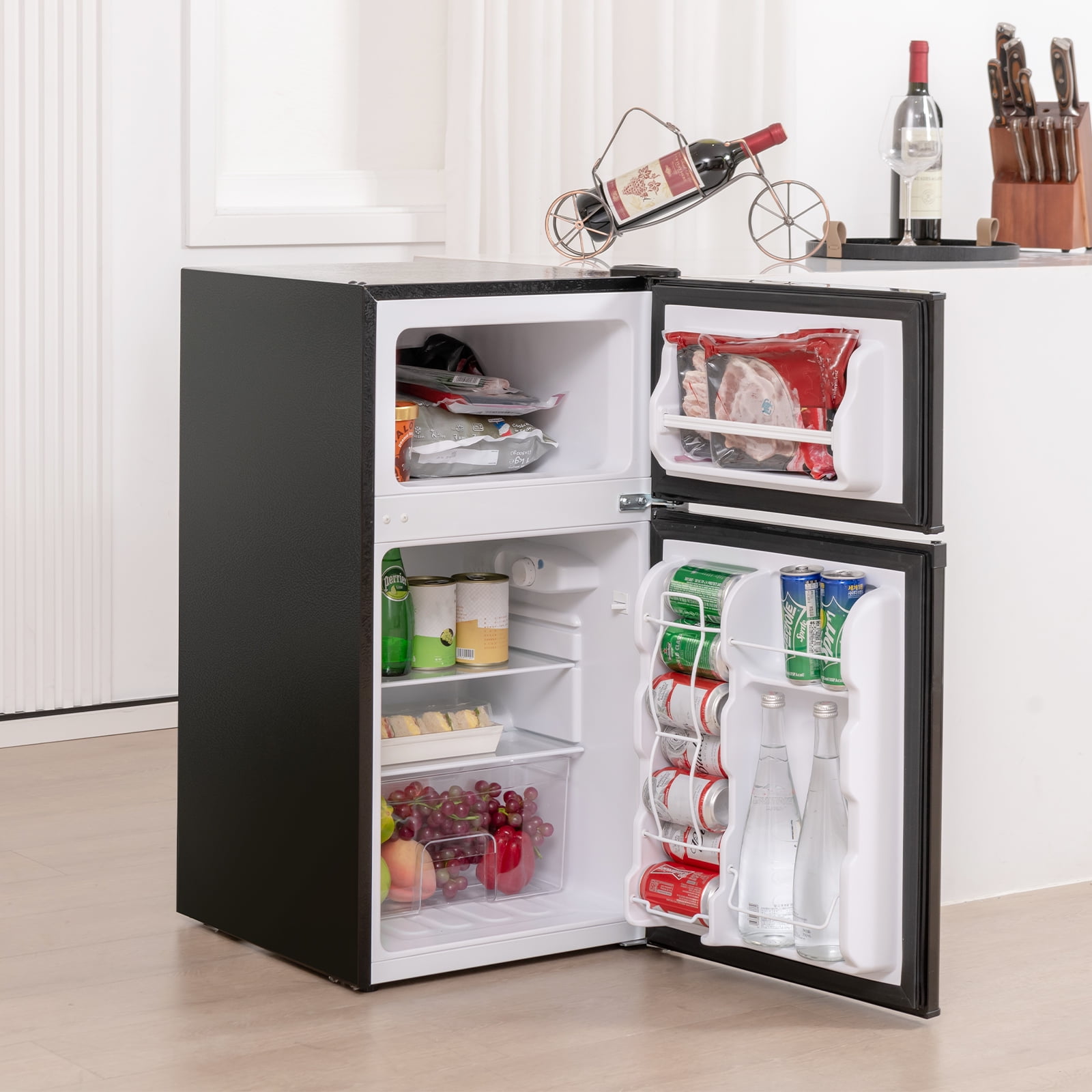COSTWAY Mini Réfrigérateur 91 Liters, Mini-frigo Avec