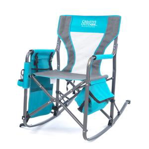 Details about   Portable Outdoor Camping Chair Folding Rocking Chair With Pillow For Travel NEW 