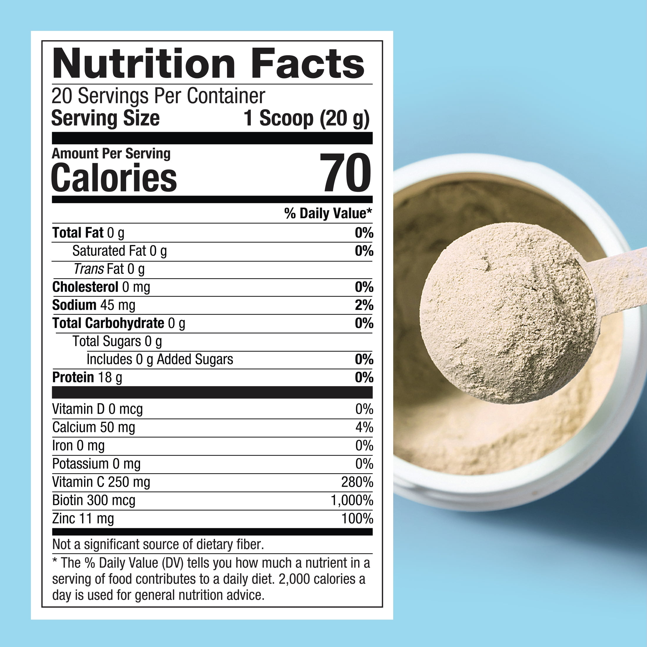 Purely Inspired Collagen Peptides Powder with Biotin, Unflavored, 1 lb, 20 Servings