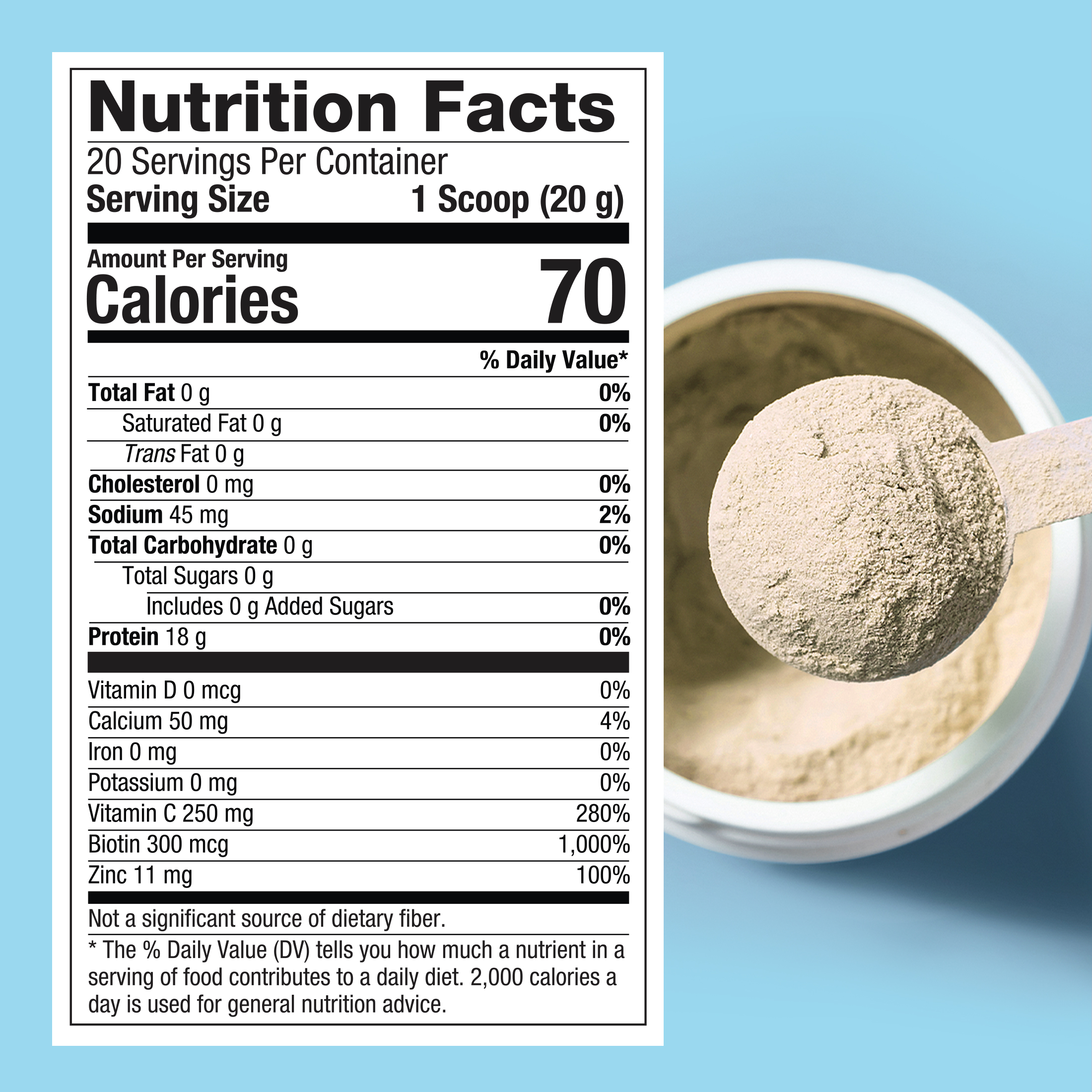 Péptidos de Colágeno Purely Inspired con Biotina, Sin Sabor, 1 lb, 20 Porciones 3