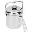 thumbnail image 3 of 1300ml Ice Bucket Container with Lid Strainer Ice Tong 304 Stainless Steel for Home Bar, 3 of 14