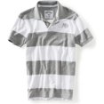 thumbnail image 1 of Polo de Rugby Aeropostale Hombre 2 Botones A Rayas Gris Grande, 1 of 1