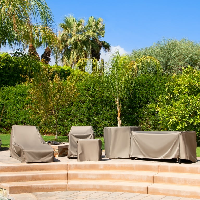 Budge XLarge Brown Beige Patio Outdoor Chair Cover English Garden