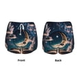 thumbnail image 3 of Rateoe Artistic Starry Sky Moon Book Printed 2 in 1 Women's Workout Shorts for Athletic Gym Running Shorts with Phone Pockets-XX-Large, 3 of 7