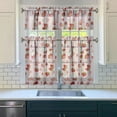 thumbnail image 3 of Kitchen Curtains 36 Inch Short - 3 Panel Set Strawberry Print, Rod Pocket Window Curtains 100% Polyester, Cute Fruit Valance for Farmhouse, Cafe, Living Room, Bedroom, Easy Wash, 3 of 6