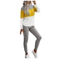 thumbnail image 2 of cllios Sweatsuits for Women Set 2 Piece Color Block Long Sleeve Hoodies Sweatshirt and Sweatpants Casual Lightweight Slim Jogger Tracksuit Outfit, 2 of 6