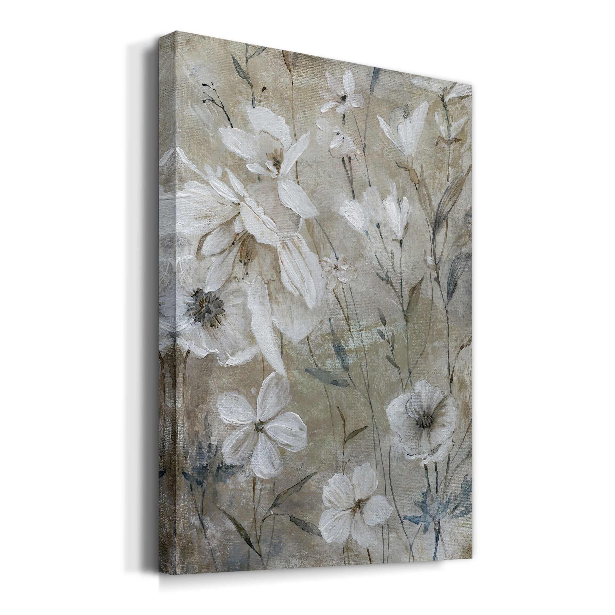Wildflower Whites Premium Gallery Wrapped Canvas - Ready to Hang - 24 x 36