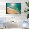 thumbnail image 2 of Designart "Aerial View Green Coastal Beach I" Extra Large Beach Framed Wall Art - Coastal Beige Beach & Ocean Bedroom Framed Canvas Wall Art, 2 of 7