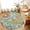 Green, variant on Small Round Rug 3Ft, Gray Green Boho Floral Non-Slip Washable Circle Rugs Carpet, Vintage Abstract Art Ethnic Flowers Indoor Outdoor Rug Floor Mats Throw Runner for Bedroom Living Room Bathroom