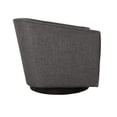thumbnail image 3 of 30 Inch Modern Swivel Accent Chair Handcrafted Ash Wood Gray Polyester- Saltoro Sherpi, 3 of 5