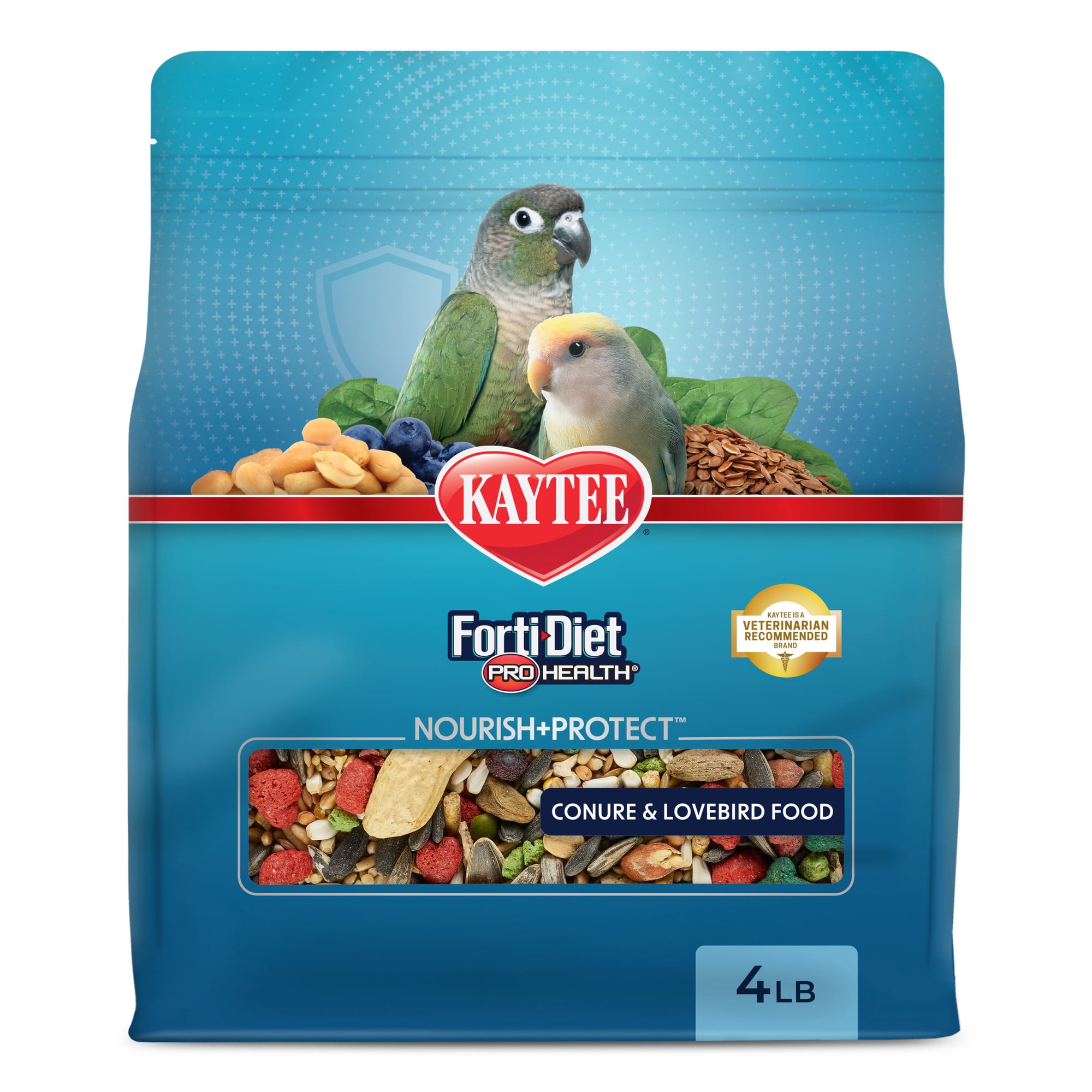 Kaytee Forti-Diet Pro Health Nourish+Protect Conure & Lovebird Food 4 Pounds