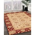 thumbnail image 3 of Ahgly Company Machine Washable Indoor Square Abstract Grapefruit Red Area Rugs, 7' Square, 3 of 7