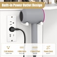 thumbnail image 6 of Topbuy Corner Makeup Vanity Desk Makeup Dresser Table with 3 Color Lighting Power Outlets White, 6 of 9