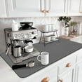 thumbnail image 3 of Kitchen Dish Drying Mat, 31.5"x17" Extra Large Dish Drying Mats for Kitchen Counter, Super Absorbent Dish Mat, Diatomite Coffee Mat Heat Resistant Mat with Anti-slip Rubber Backed (Grey,1 Pack), 3 of 7