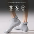 thumbnail image 2 of WBQ 6 Pairs Ankle Athletic Running Socks Low Cut Tab Socks for Men and Women Absorb Moisture Breathable Mesh Solid Casual Sport Socks 35-45, 2 of 8
