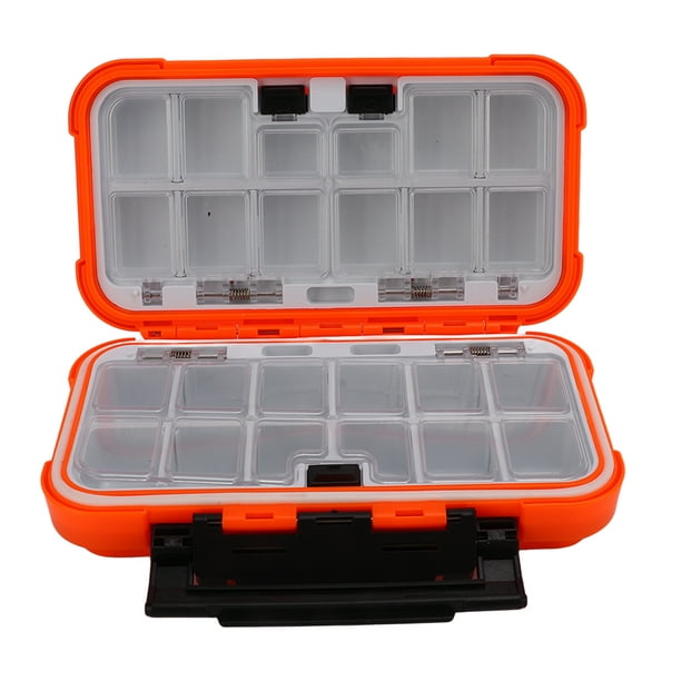Fishing Tackle Box, Double Lock Space Adjustment Fishing Hook Case