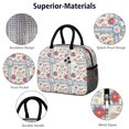 thumbnail image 4 of Womens Pioneer Flower Floral Print Pattern Lunch Box for Work,Insulated Lunch Bag for Women,Loncheras Para Mujer,Leakproof Adult Lunch Bag for Work,Beach,Travel,Picnic,Camping, 4 of 6