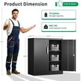 thumbnail image 3 of Metal Garage Storage Cabinet with Doors and Adjustable Shelves, 35.4" Locker Organizer Steel Garage Cabinets, Lockable File Cabinet for Home, Office, Warehouse, Tools, 3 of 9