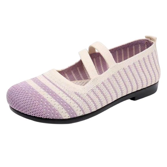 Sngxgn Women's Ballet Flats for Shoes Slip on Casual Flats Shoes(Purple,39)