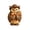 A004- D, variant on Wooden Fall Owl Decoration with Pumpkin and Wheat Sheaf, Rustic Farmhouse Design, Brown and Orange, for Home Shelf Or Table, Autumn Harvest Decoration