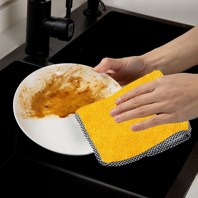 Danhjin Kitchen Bedroom Rag Kitchen Table Cleaning Cloth Fiber Bathroom Decontamination Cloth Multi Purpose Cleaning Absorbent Cloth Kitchen Gadgets