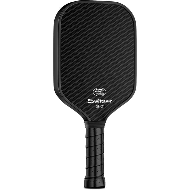Paleta de pickleball SWIFTAVOR, fibra de carbono CFS, 16 mm, nido de abeja