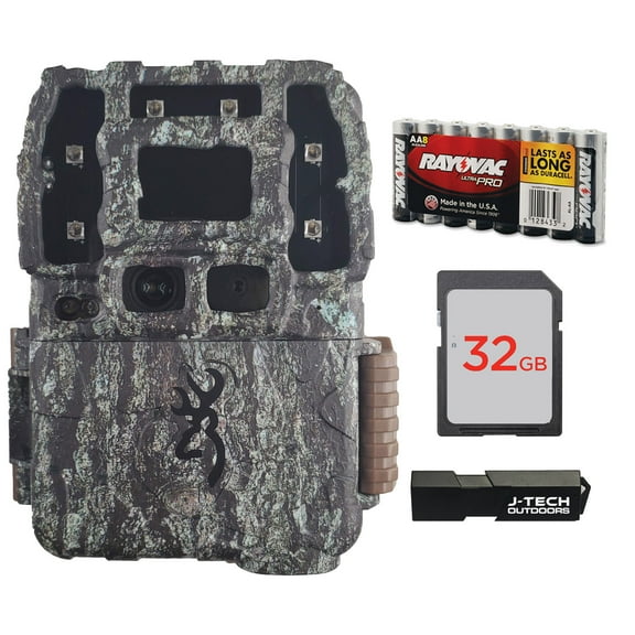Browning Strike Force Pro DCL Nano Trail Game Camera Bundle Includes 32GB Memory Card, 8 AA Batteries and J-TECH Card Reader (26MP) | BTC5DCLN