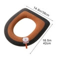 thumbnail image 3 of Winter Toilet Seat Cover with Handle, Thickened Knitted Toilet Ring, Washable Soft Toilet Seat Cover for Round and Elongated Toilet Seats, Comfortable and Warm, 3 of 6