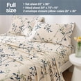 thumbnail image 2 of Floral Printed Sheet Set King Soft Microfiber Botanical Bed Sheets Extra Deep Pocket Pieces, 2 of 6