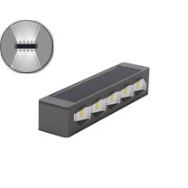 WNFJR 4 Pack Solar Lights Outdoor Waterproof Warm Dusk to Dawn Lighting Wall Sconce Up Down for Outside, Fence, Porch, Deck