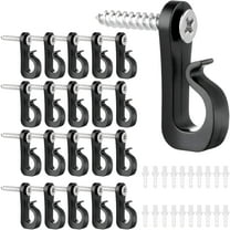 LAMIRO 20PCS Screw in Hooks for Outdoor String Lights,Screw Hooks for Light Wire LED Light Clips,Patio Wall Hooks Hanging Light Hooks for New Year Holiday Party
