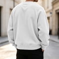 thumbnail image 3 of Horkkom Corduroy Shirt Men Solid Color Crew Neck Work Casual Shirts Long Sleeve Oversized Fall Shirt XXXL, 3 of 7