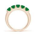 thumbnail image 2 of ANGARA Natural Shared Prong Set Half Eternity 1.35 ct Emerald Wedding Band in 14K Rose Gold for Women (Size-4.2mm) | May Birthstone, Anniversary, Jewelry Gift for Women | Natural Emerald Ring, 2 of 10