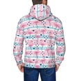 thumbnail image 5 of Zip Up Hoodies for Men - Pink Striped Flamingo Long Sleeve Comfrt Men'S Fashion Hoodies & Sweatshirts, Jackets for Men Hoodies Pullover Clothing Clothes with Pouch, 5 of 5