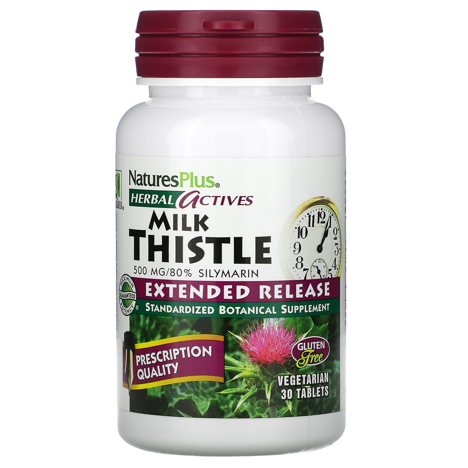 Nature's Plus Herbal Actives, Milk Thistle, Extended Release, 500 mg