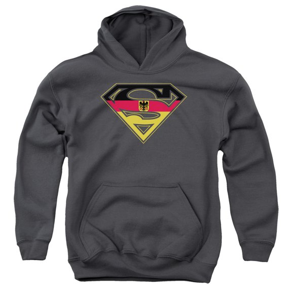 Superman - German Shield - Youth Hooded Sweatshirt - X-Large