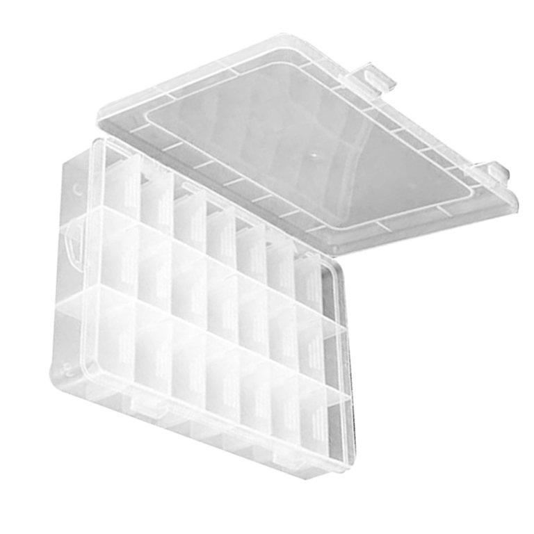 Storage Boxes Plastic Storage Container With Lids 10/15/24 Grids Small  Clear Organizer Jewellery Box Tool Makeup Case Accessories,10 Cells