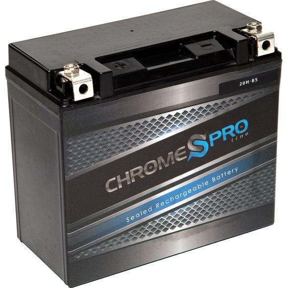 Chrome Pro YTX20H-BS Batterie de Remplacement Sans Entretien pour VTT, Motocyclette, Motomarine et Motoneige : 12 Volts, 1,8 Ampères, 18 Ah, Borne Écrou et Boulon (T3)
