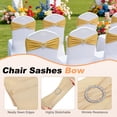 thumbnail image 3 of Uxcell 30Pcs Fundas para Sillas con Hebilla Deslizante, Lazos de Spandex Estirables, Accesorios de Decoración Reutilizables para Bodas, Fiestas, Cumpleaños, Eventos, Decoraciones de Banquete, Champán, 3 of 6