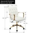 thumbnail image 4 of Duhome Office Chair Desk Chairs with Arms Adjustable Computer Chair Swivel Faux Leather Task Chair White, 4 of 8