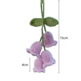 thumbnail image 4 of Dbuoem Car Mirror Pendant Hand Knitted Bellflower Flower Rear View Mirror Decor Hanging Accessories Car Interior, 4 of 8