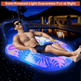 thumbnail image 6 of Inflatable Pool Floats Adults Light Solar Powered Swimming Chair Floaties 55 inch Large Float Night Lights Summer Beach Lounge Cup Holder, 6 of 7