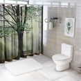 thumbnail image 7 of Orinice Ambesonne Autumn Shower Curtain, Woodland Background Image, Fabric Bathroom Accessories Set with Home Décor for Washrooms and Guest Rooms, 60x72, 7 of 7