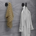 thumbnail image 6 of 4 Pack Black Towel Hooks Coat Robe hook for bathroom Stainless Steel, 6 of 6