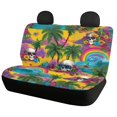 thumbnail image 5 of Chririnla Beach Skull Tropical Print Car Back Seat Covers, Set of 2 Pieces Stretch Waterproof Seat Covers for Pet Owners, 5 of 7