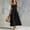 *Black, variant on ClodeEU Women's Square Neck Spaghetti Strap Midi Dress,Casual Button Front A Line Dress with Pockets Army Green,Women's Plus L