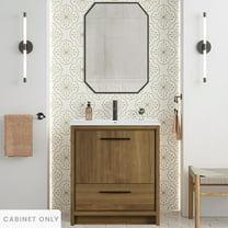 Virage 30" Freestanding Bathroom Vanity in Brown Oak without Sink Top