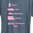 thumbnail image 3 of Barbie the Movie - Barbie Vehicles - Women's Short Sleeve Graphic T-Shirt, 3 of 5