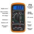 thumbnail image 5 of XL830L Handheld Digital Multimeter LCD Backlight Portable AC/DC Ammeter Voltmeter Ohm Voltage Tester Meter Multimetro, 5 of 7