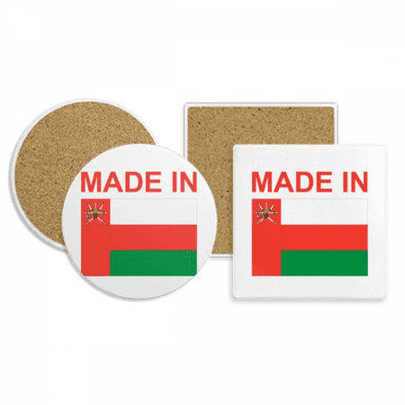 

Oman Country Love Coaster Cup Mug Holder Absorbent Stone Cork Base Set